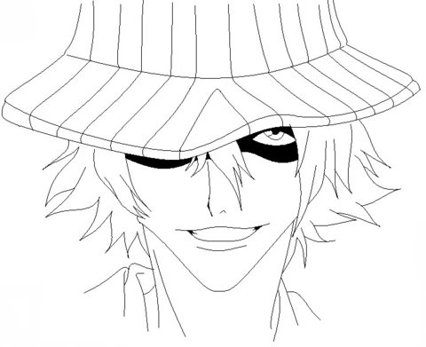 Urahara Kisuke Coloring Page